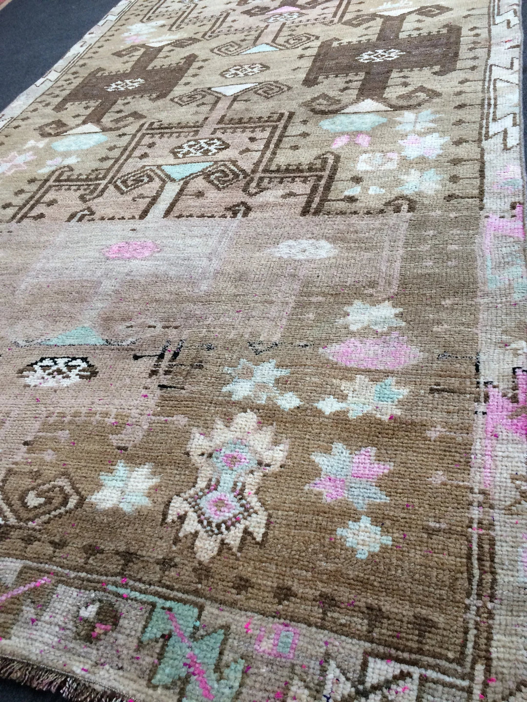 Turkish Runner Rug 3' 1" x 12' 4" Hand-Knotted | No. WR65829