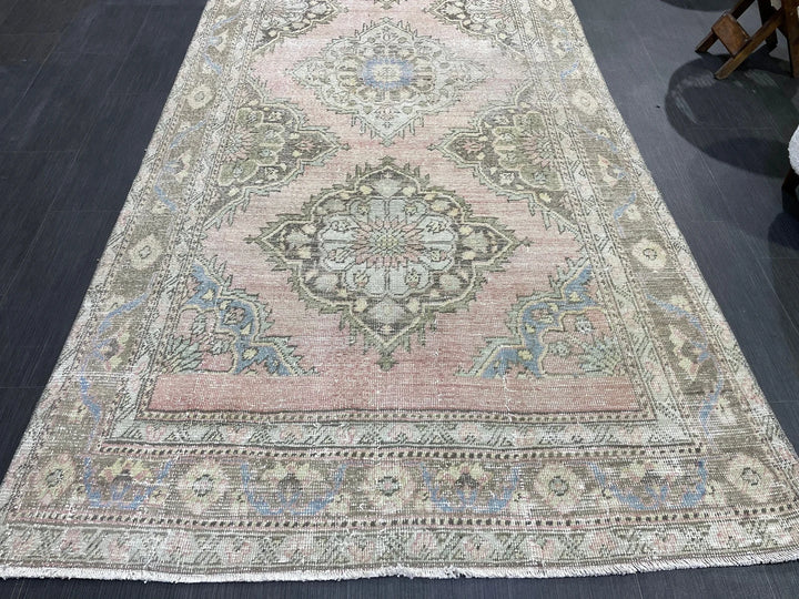 Tan Turkish Runner Rug 4' 5" x 9' 9" Hand-Knotted | No. WR65890