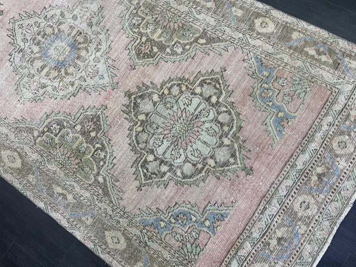 Tan Turkish Runner Rug 4' 5" x 9' 9" Hand-Knotted | No. WR65890