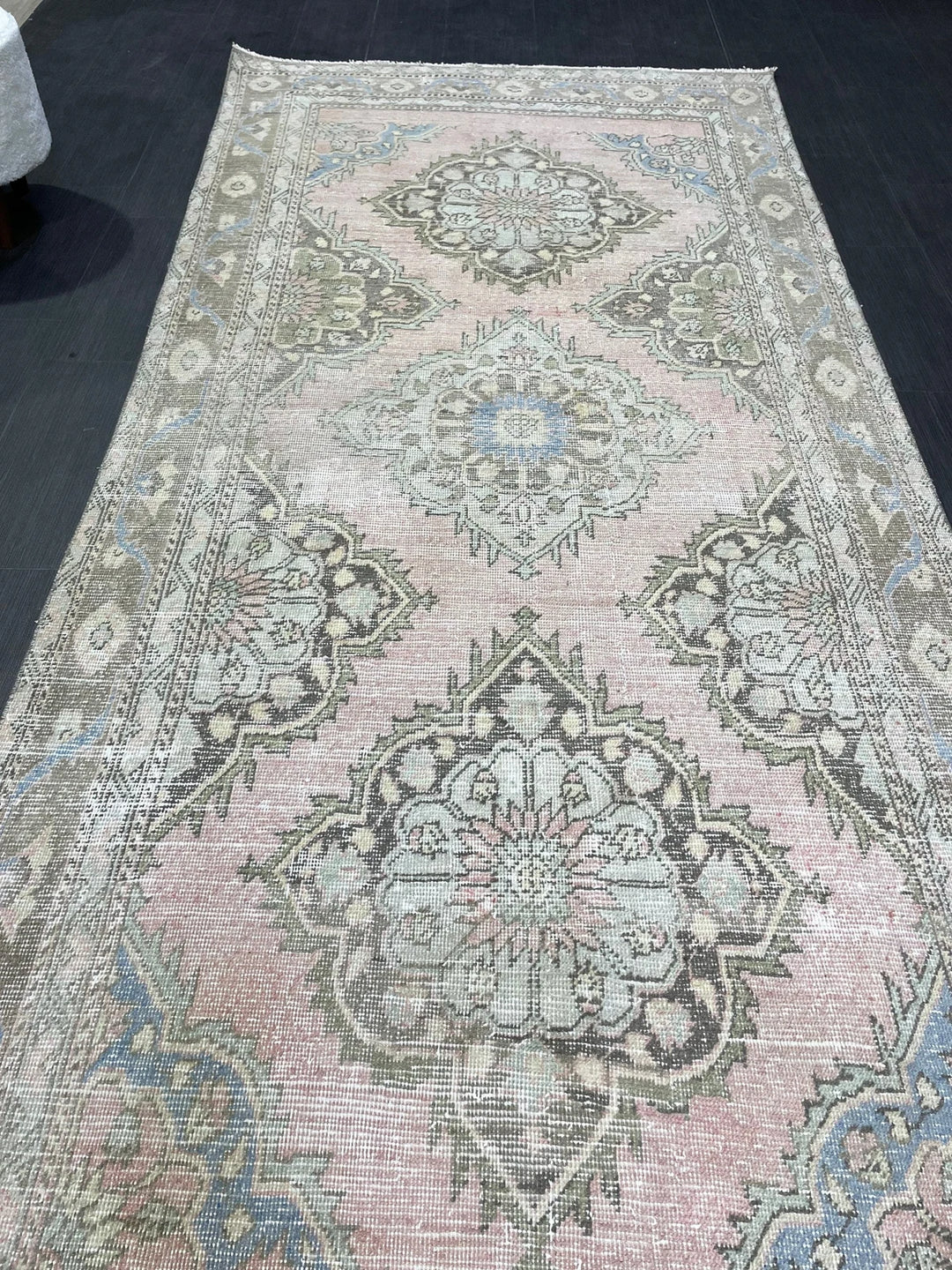 Tan Turkish Runner Rug 4' 5" x 9' 9" Hand-Knotted | No. WR65890