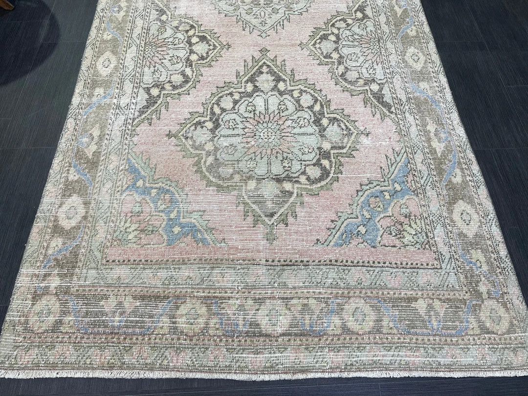 Tan Turkish Runner Rug 4' 5" x 9' 9" Hand-Knotted | No. WR65890
