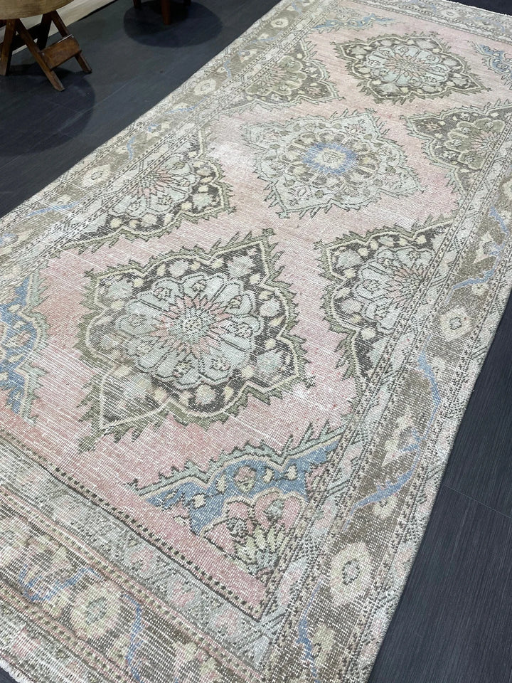 Tan Turkish Runner Rug 4' 5" x 9' 9" Hand-Knotted | No. WR65890