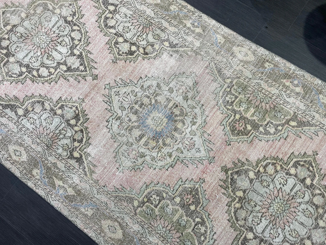 Tan Turkish Runner Rug 4' 5" x 9' 9" Hand-Knotted | No. WR65890