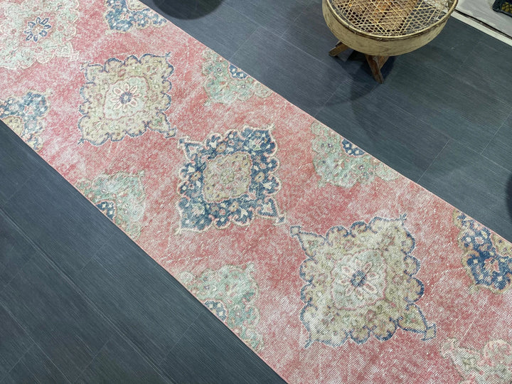 Rust Turkish Runner Rug 2' 11" x 12' 5" Hand-Knotted | No. WR65934