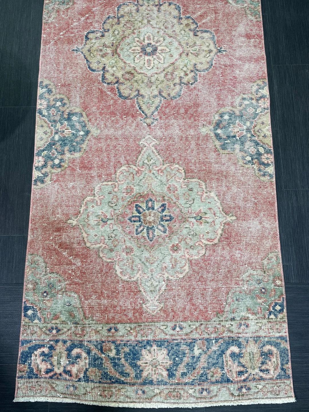 Rust Turkish Runner Rug 2' 11" x 12' 5" Hand-Knotted | No. WR65934