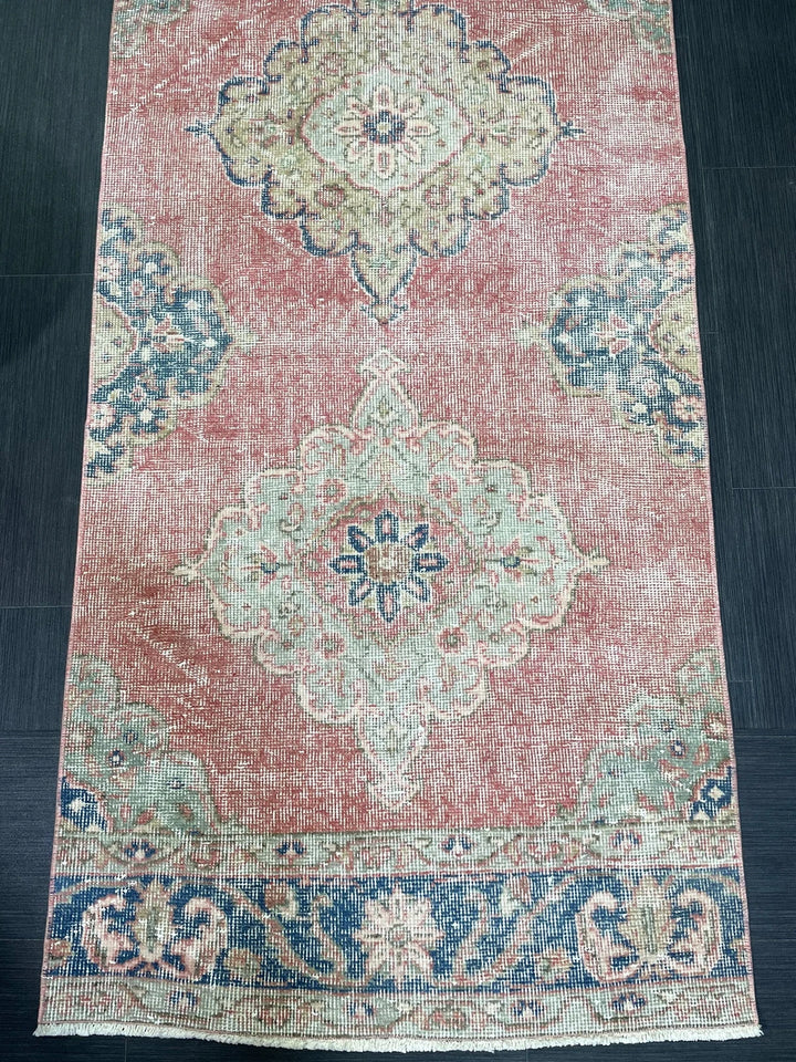 Rust Turkish Runner Rug 2' 11" x 12' 5" Hand-Knotted | No. WR65934