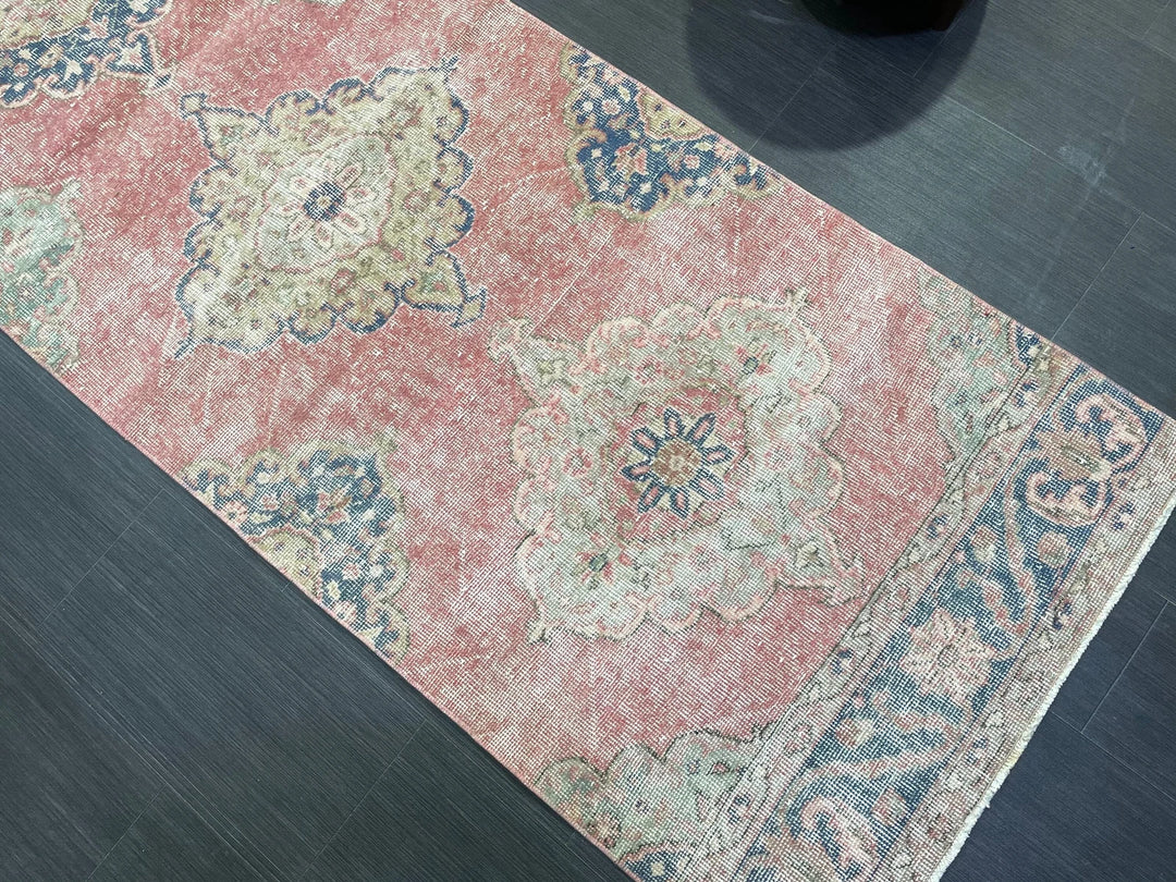 Rust Turkish Runner Rug 2' 11" x 12' 5" Hand-Knotted | No. WR65934