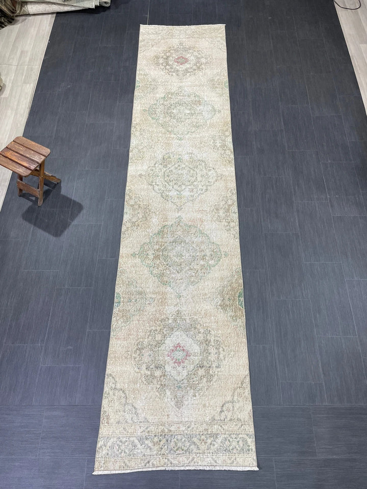 Turkish Runner Rug 2' 9" x 12' 5" Hand-Knotted | No. WR65966