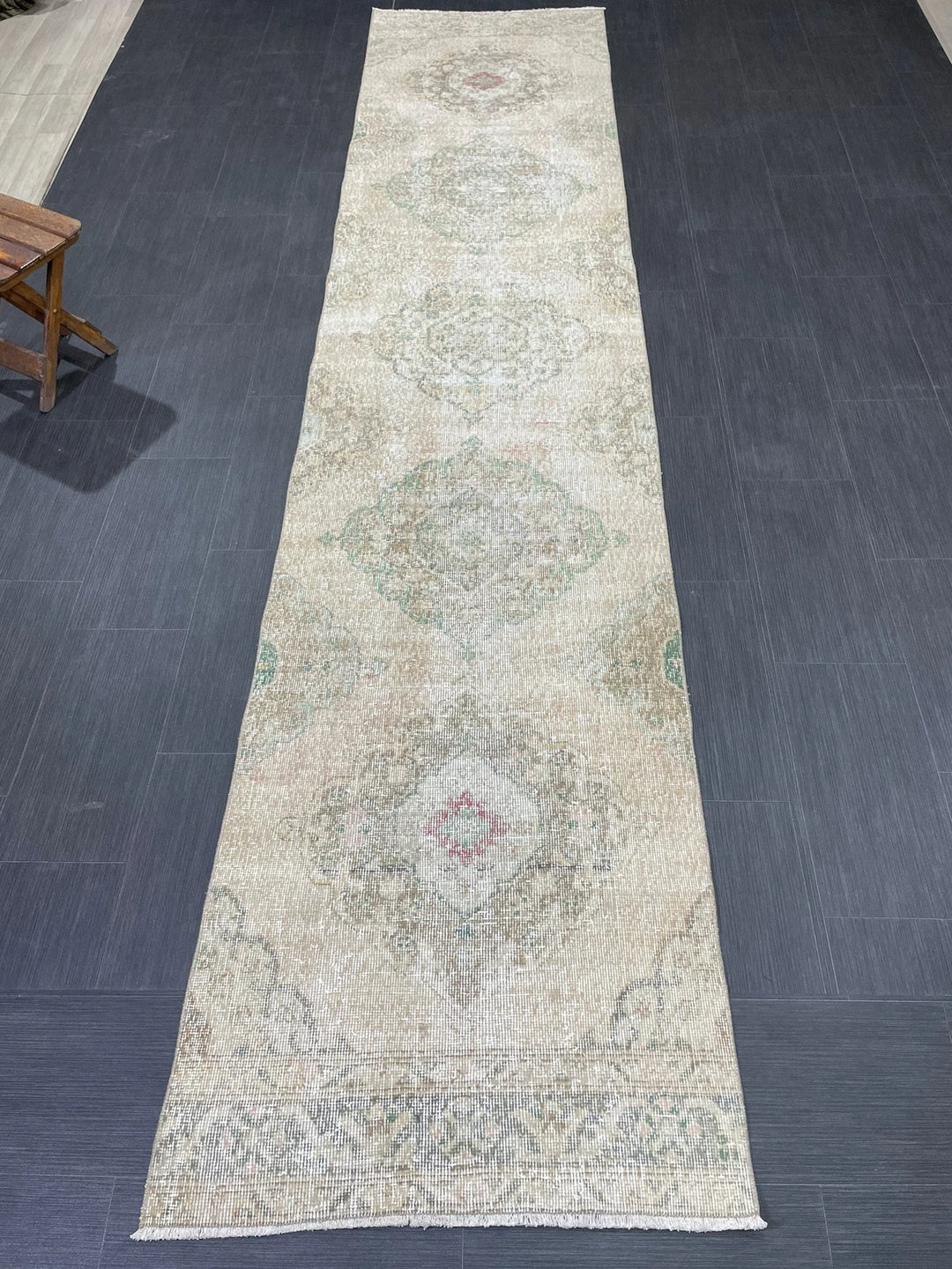 Turkish Runner Rug 2' 9" x 12' 5" Hand-Knotted | No. WR65966