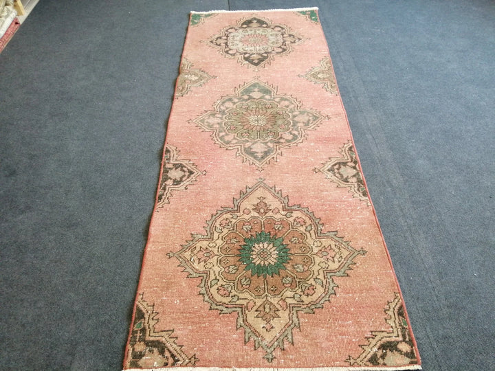 Rust Turkish Runner Rug 2' 8" x 7' Hand-Knotted | No. WR66222