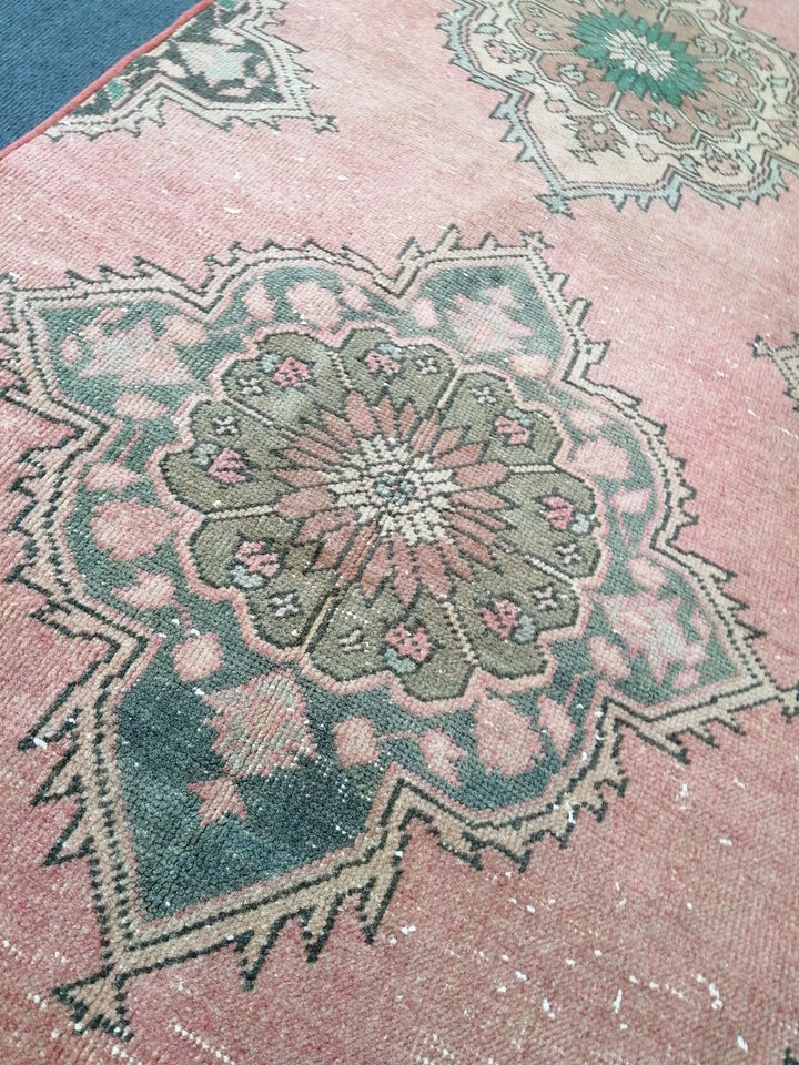 Rust Turkish Runner Rug 2' 8" x 7' Hand-Knotted | No. WR66222