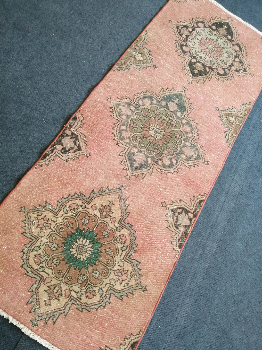 Rust Turkish Runner Rug 2' 8" x 7' Hand-Knotted | No. WR66222