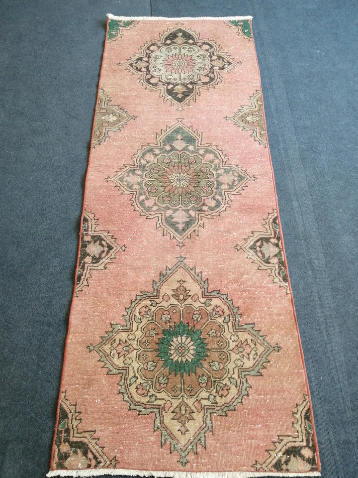 Rust Turkish Runner Rug 2' 8" x 7' Hand-Knotted | No. WR66222