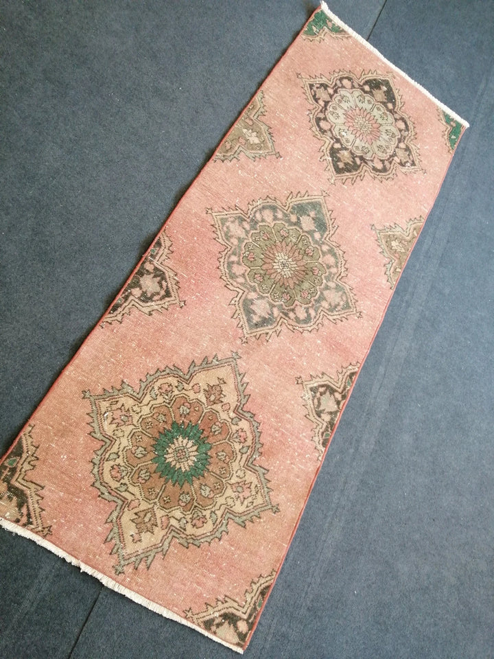 Rust Turkish Runner Rug 2' 8" x 7' Hand-Knotted | No. WR66222