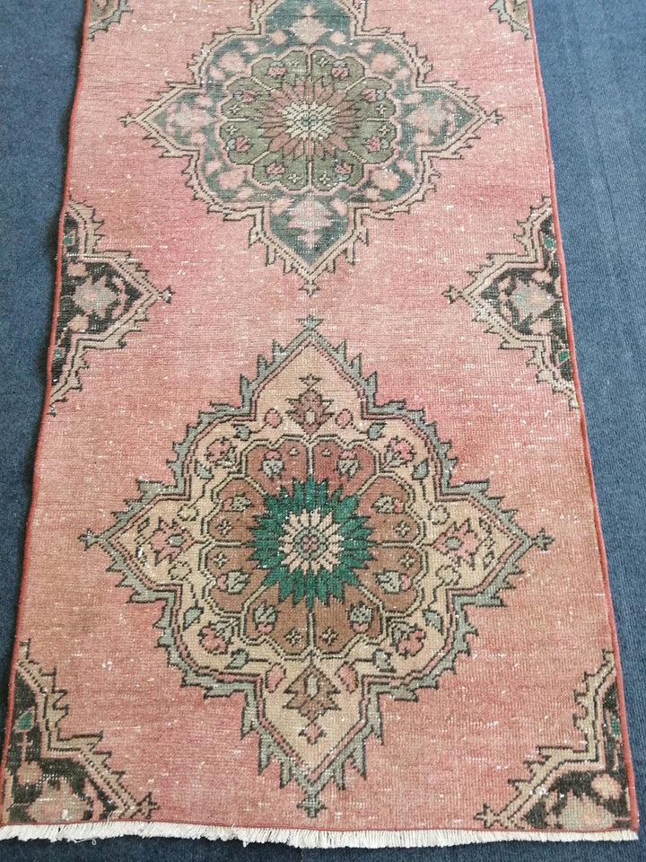 Rust Turkish Runner Rug 2' 8" x 7' Hand-Knotted | No. WR66222