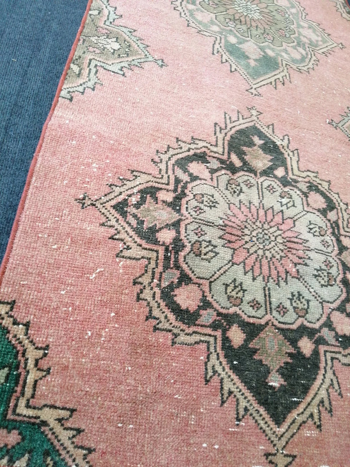 Rust Turkish Runner Rug 2' 8" x 7' Hand-Knotted | No. WR66222