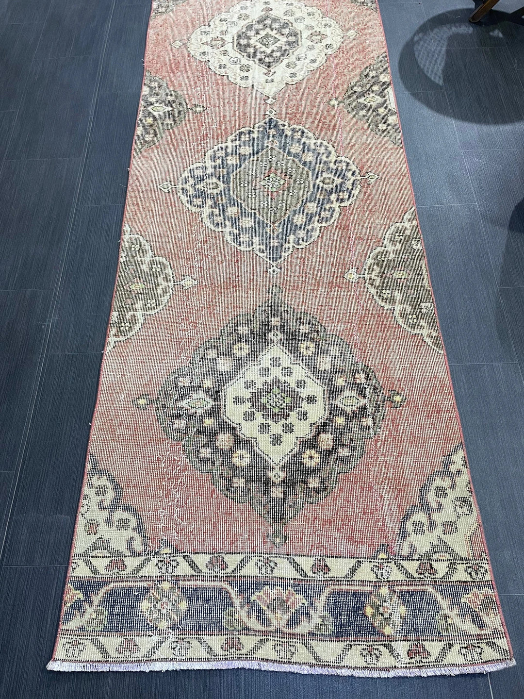 Turkish Runner Rug 2' 9" x 12' 5" Hand-Knotted | No. WR66482