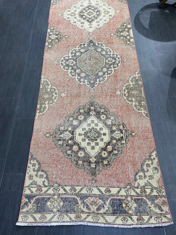 Turkish Runner Rug 2' 9" x 12' 5" Hand-Knotted | No. WR66482