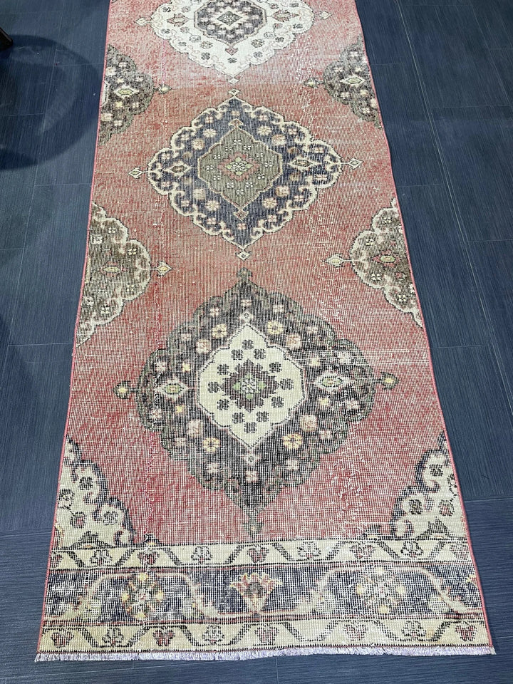 Turkish Runner Rug 2' 9" x 12' 5" Hand-Knotted | No. WR66482