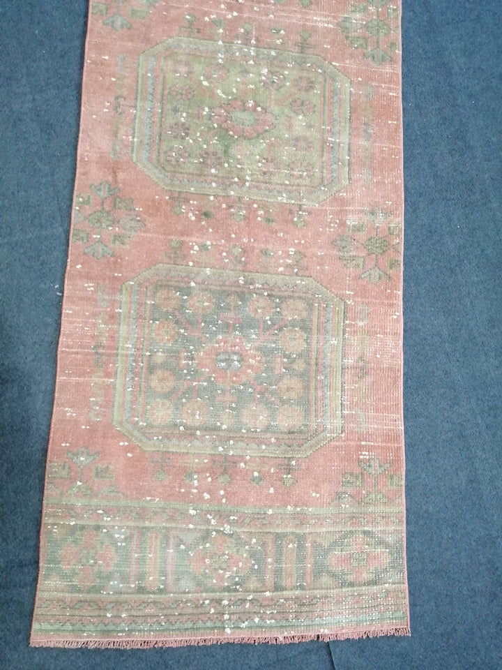 Beige Turkish Runner Rug 6' x 11' 5" Hand-Knotted | No. WR67675