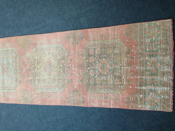 Beige Turkish Runner Rug 6' x 11' 5" Hand-Knotted | No. WR67675