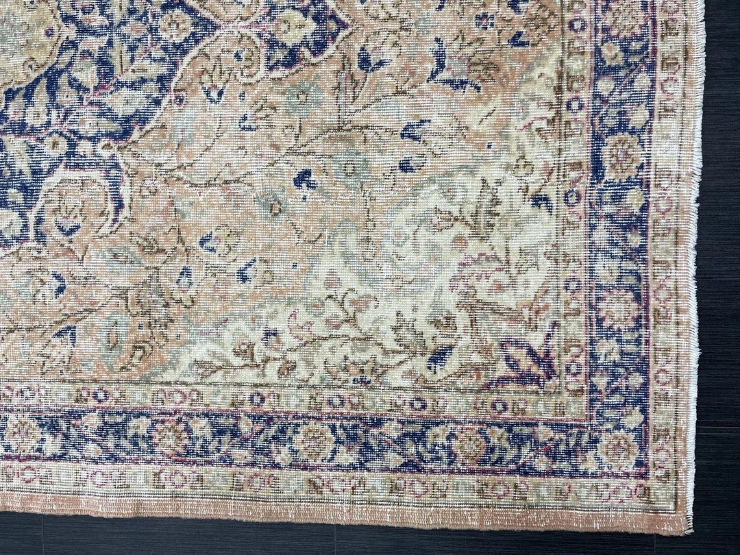 Blue Turkish Oushak Rug 5' 4" x 8' 10" Hand-Knotted | No. WR67824