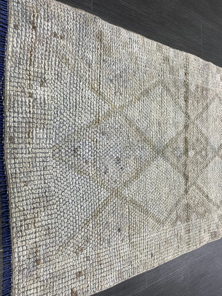 Blue Turkish Runner Rug 2' 3" x 8' 9" Hand-Knotted | No. WR68193