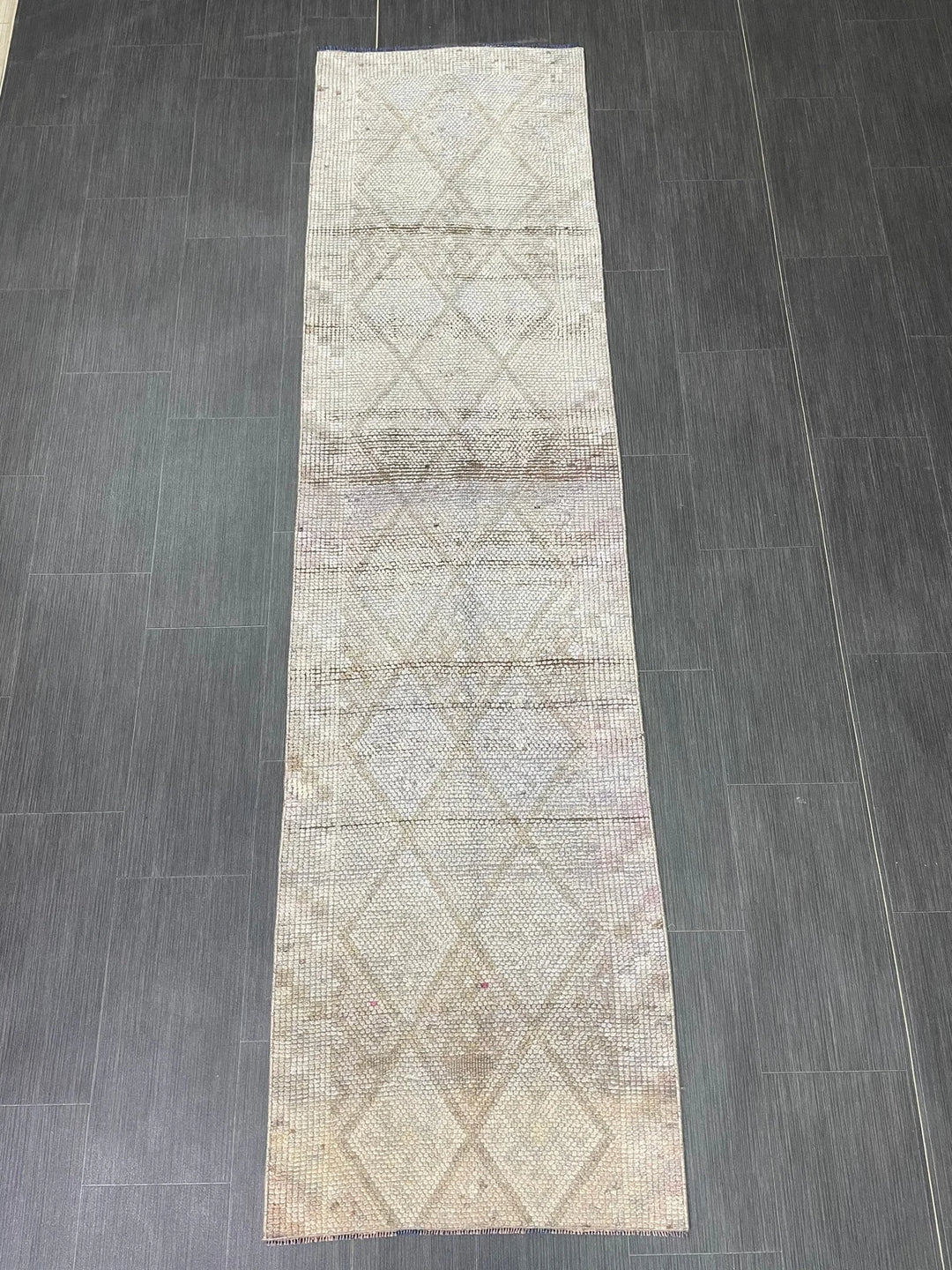 Blue Turkish Runner Rug 2' 3" x 8' 9" Hand-Knotted | No. WR68193