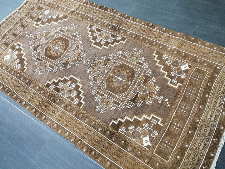 Turkish Runner Rug 3' 4" x 6' 3" Hand-Knotted | No. WR68498