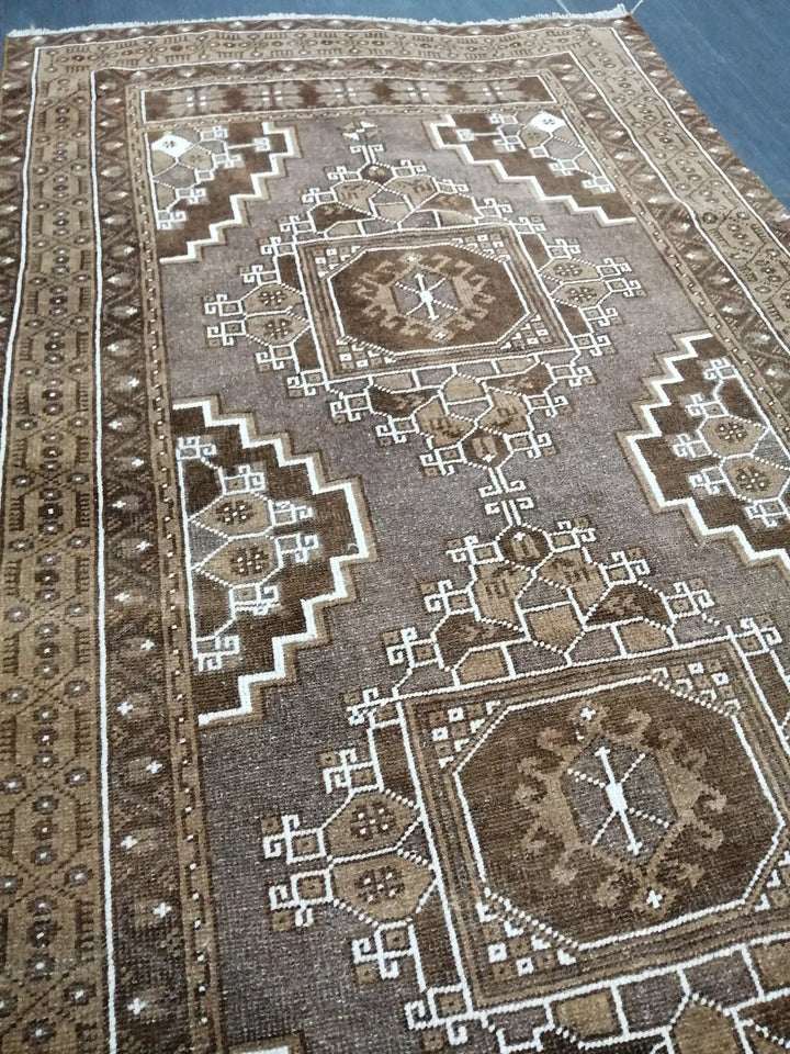 Turkish Runner Rug 3' 4" x 6' 3" Hand-Knotted | No. WR68498