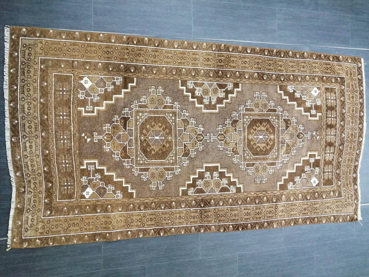 Turkish Runner Rug 3' 4" x 6' 3" Hand-Knotted | No. WR68498
