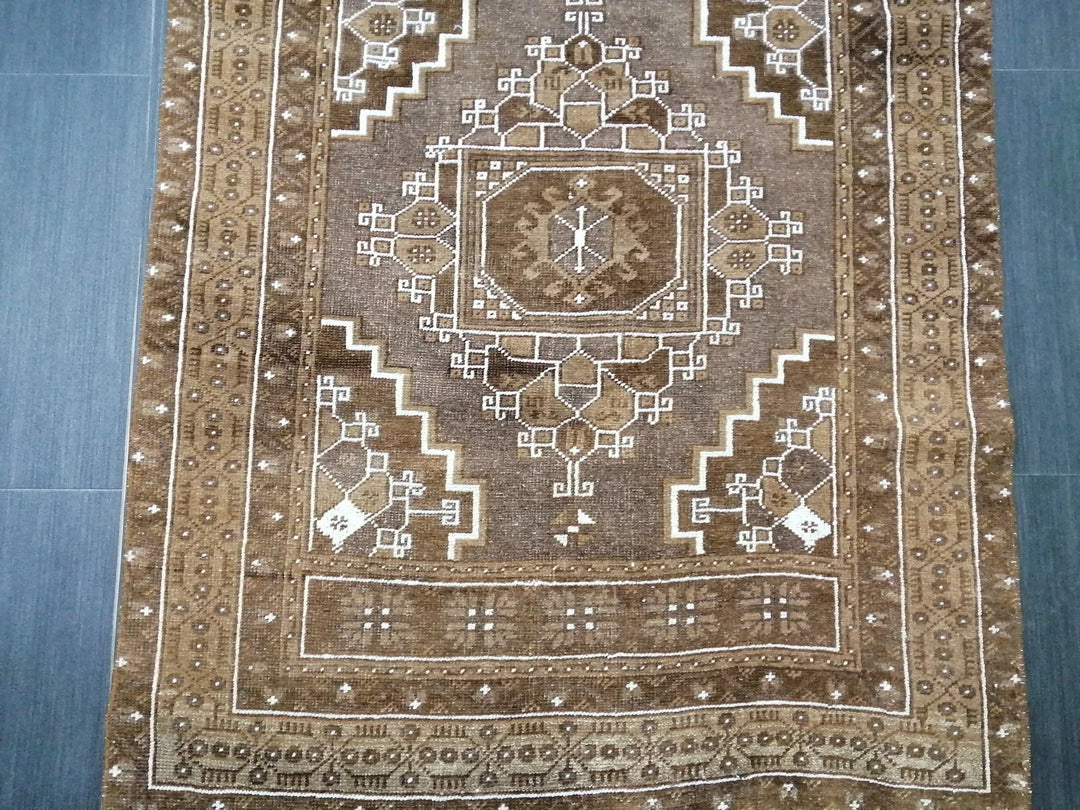 Turkish Runner Rug 3' 4" x 6' 3" Hand-Knotted | No. WR68498