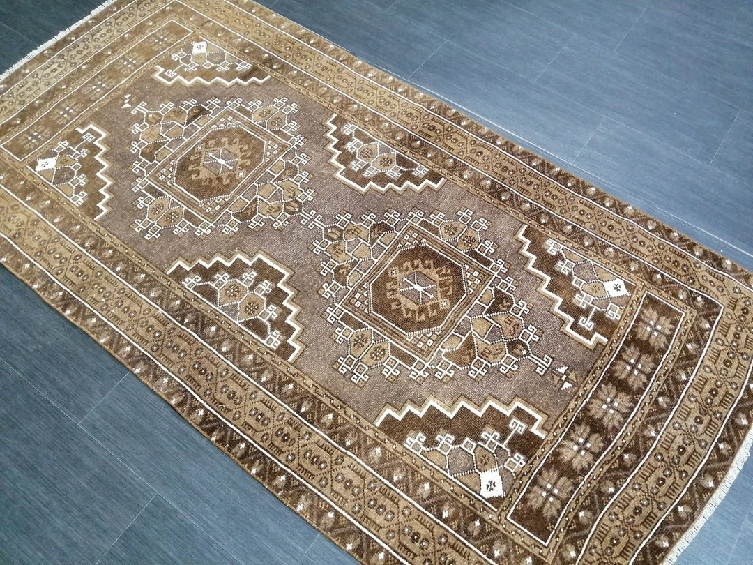 Turkish Runner Rug 3' 4" x 6' 3" Hand-Knotted | No. WR68498