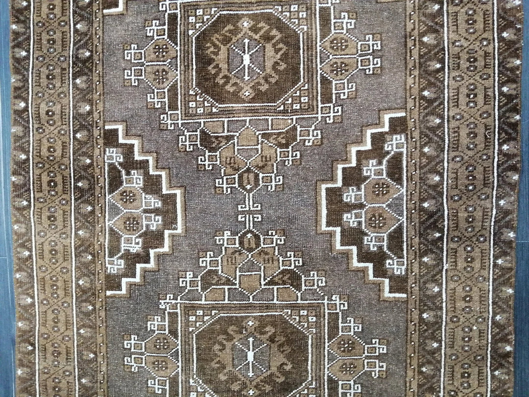 Turkish Runner Rug 3' 4" x 6' 3" Hand-Knotted | No. WR68498