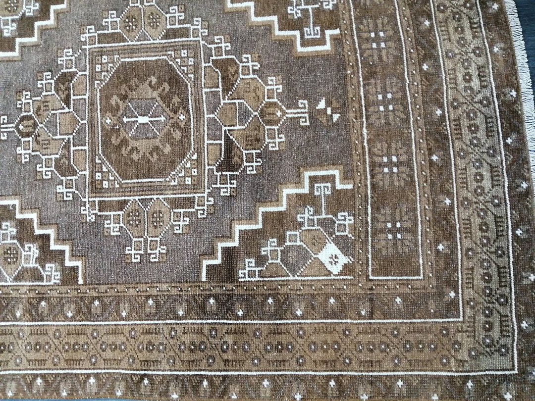 Turkish Runner Rug 3' 4" x 6' 3" Hand-Knotted | No. WR68498