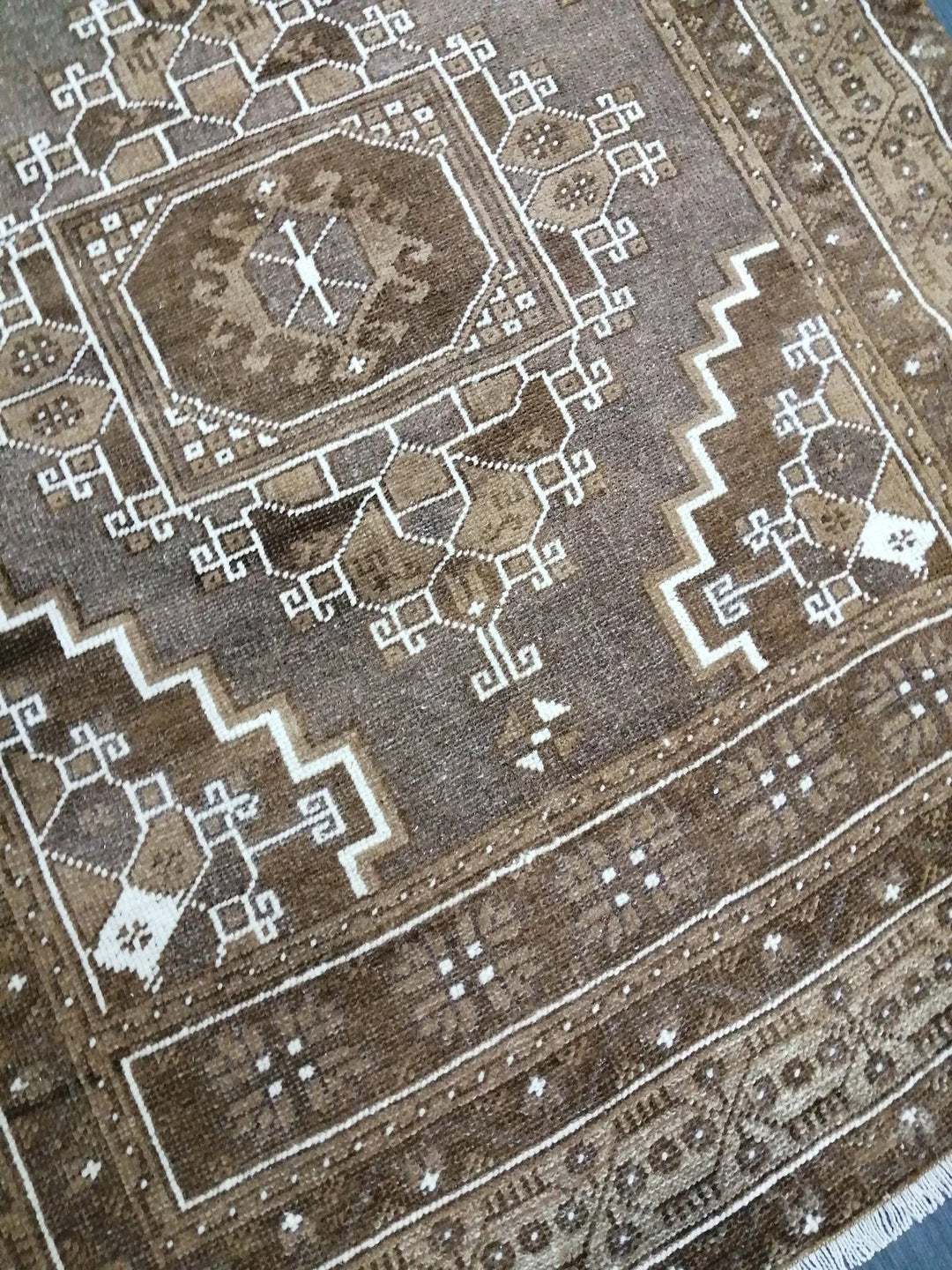 Turkish Runner Rug 3' 4" x 6' 3" Hand-Knotted | No. WR68498