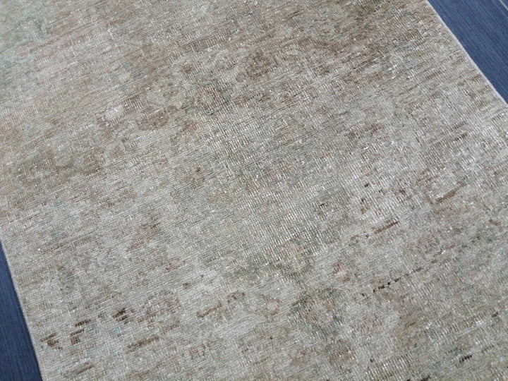 Tan Turkish Runner Rug 2' 11" x 13' 1" Hand-Knotted | No. WR69645