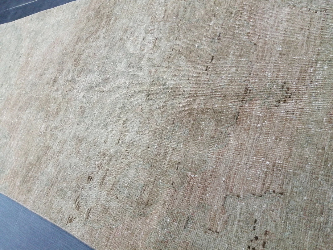 Tan Turkish Runner Rug 2' 11" x 13' 1" Hand-Knotted | No. WR69645