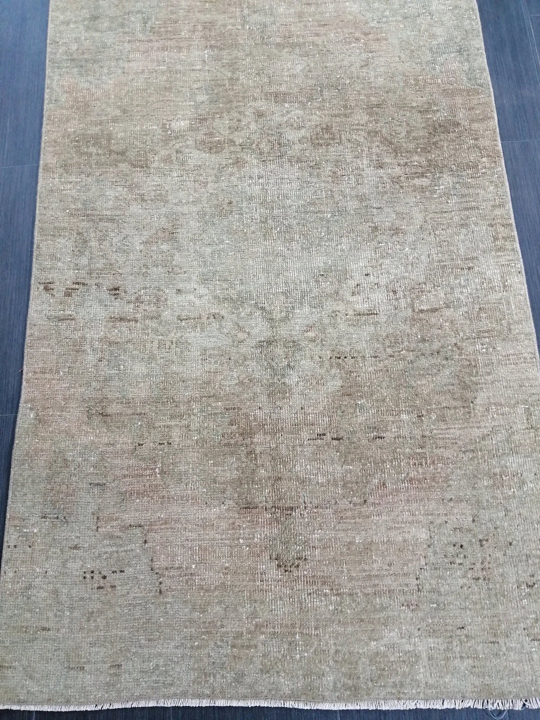 Tan Turkish Runner Rug 2' 11" x 13' 1" Hand-Knotted | No. WR69645