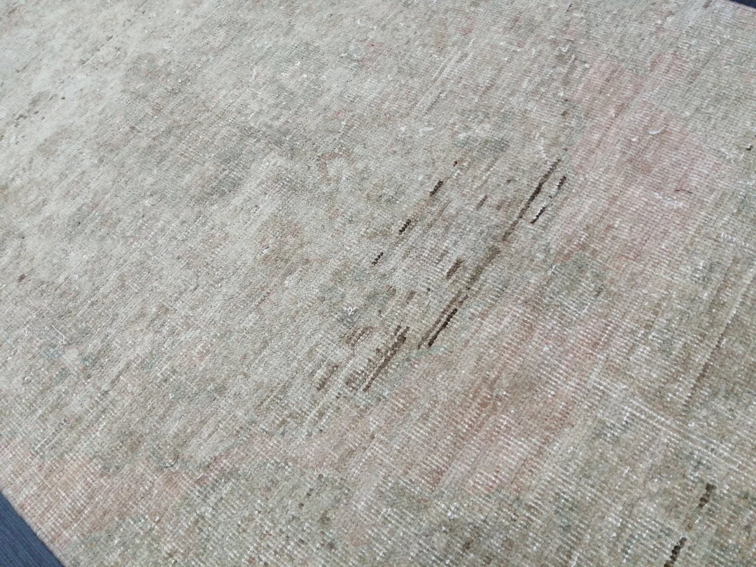 Tan Turkish Runner Rug 2' 11" x 13' 1" Hand-Knotted | No. WR69645