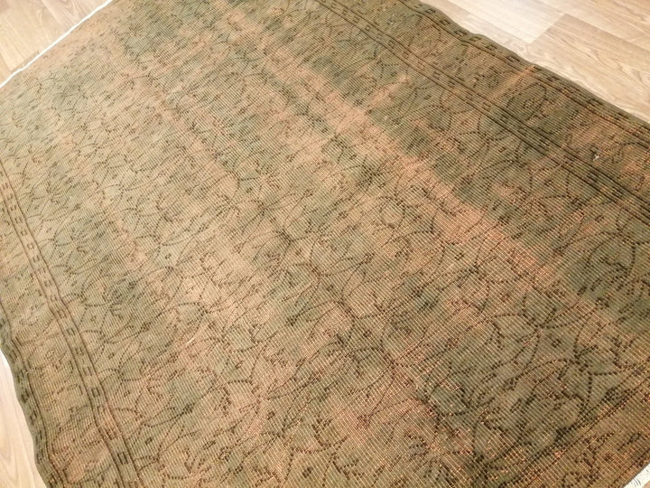 Rust Turkish Runner Rug 7' 11" x 8' 6" Hand-Knotted | No. WR70173