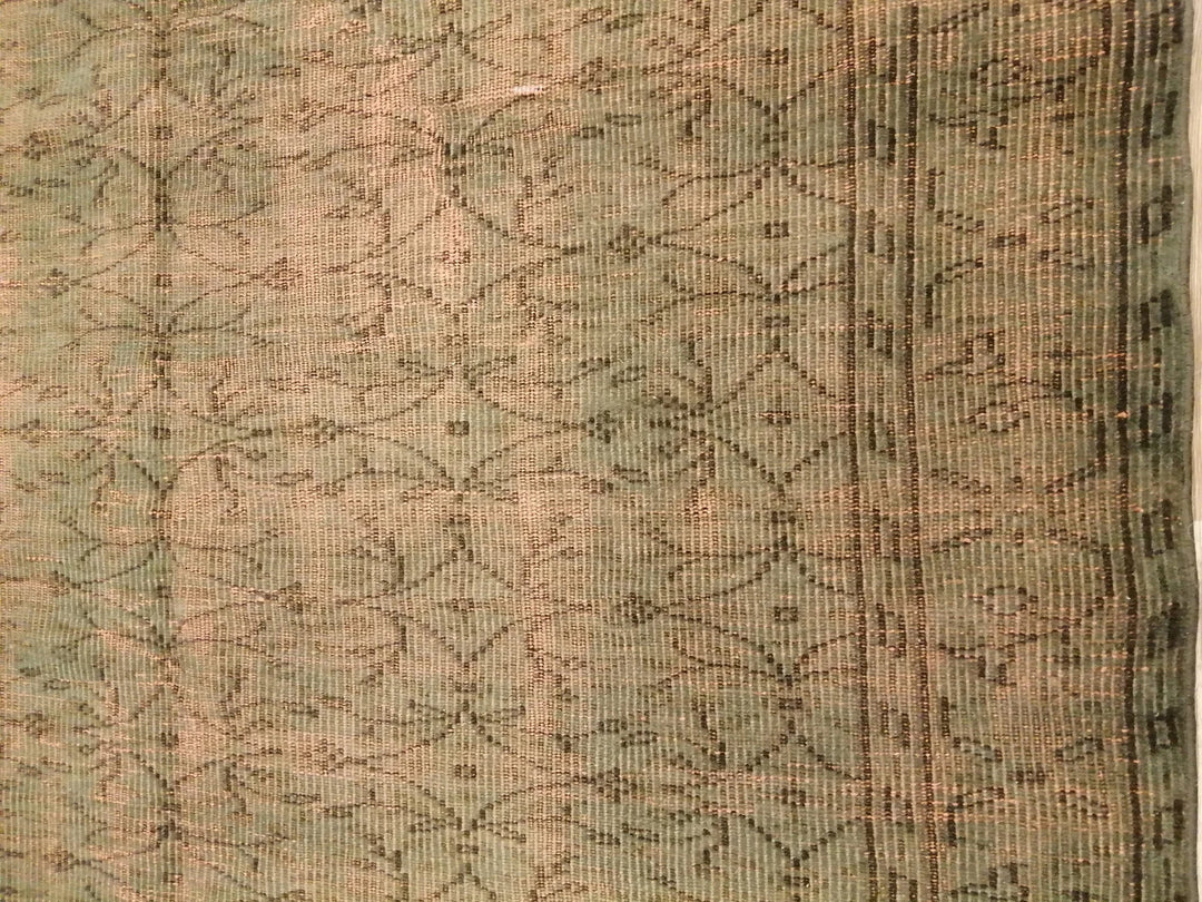 Rust Turkish Runner Rug 7' 11" x 8' 6" Hand-Knotted | No. WR70173