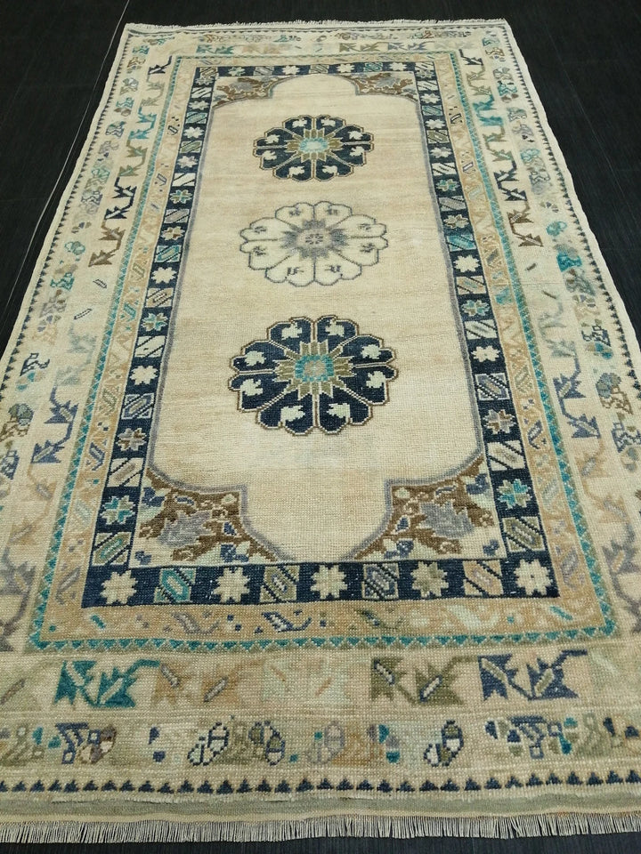 Turkish Runner Rug 3' 7" x 6' 6" Hand-Knotted | No. WR70174