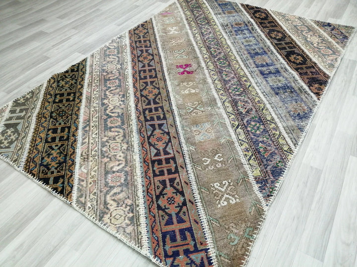 Rust Turkish Runner Rug 5' 5" x 8' Hand-Knotted | No. WR70331