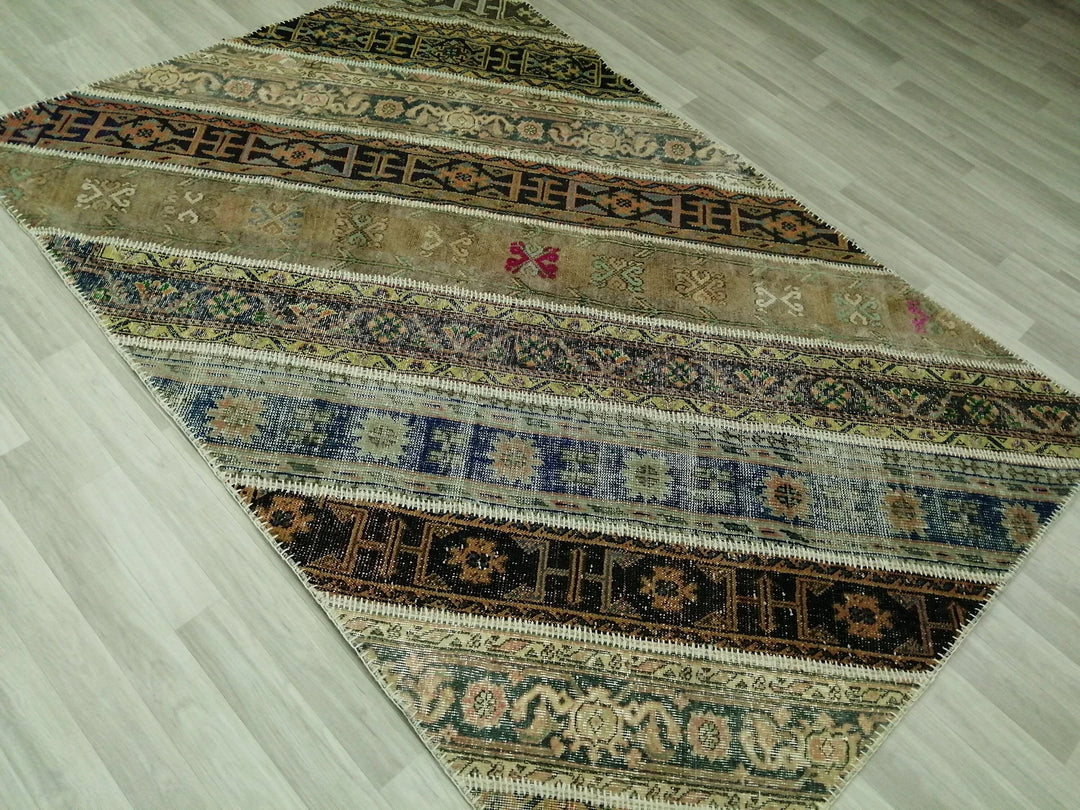 Rust Turkish Runner Rug 5' 5" x 8' Hand-Knotted | No. WR70331