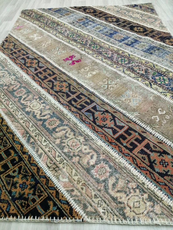 Rust Turkish Runner Rug 5' 5" x 8' Hand-Knotted | No. WR70331
