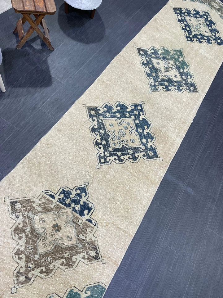Turkish Runner Rug 2' 9" x 12' 10" Hand-Knotted | No. WR70587