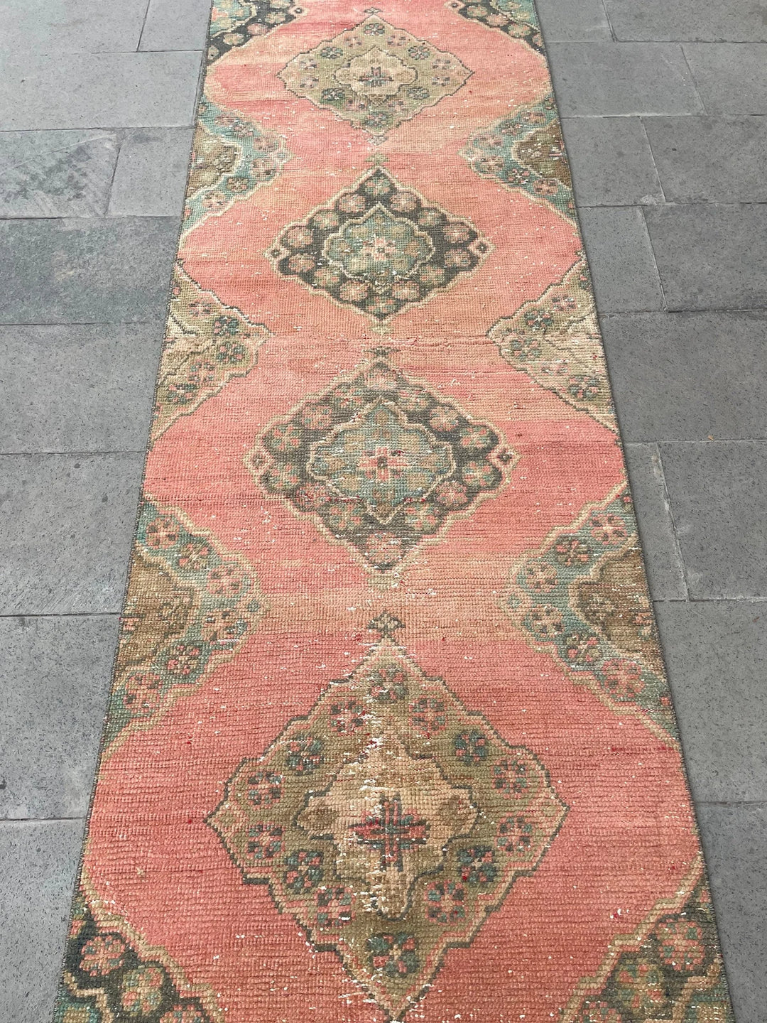 Red Turkish Runner Rug 2' 9" x 20' 3" Hand-Knotted | No. WR70849