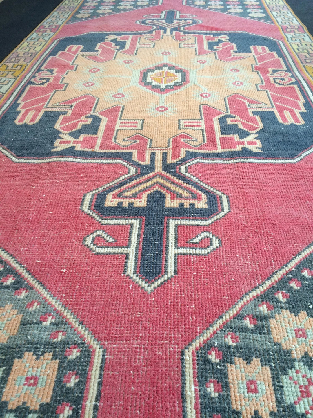Rust Turkish Runner Rug 3' x 8' Hand-Knotted | No. WR71001