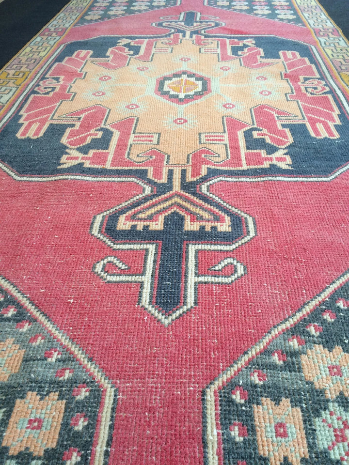 Rust Turkish Runner Rug 3' x 8' Hand-Knotted | No. WR71001